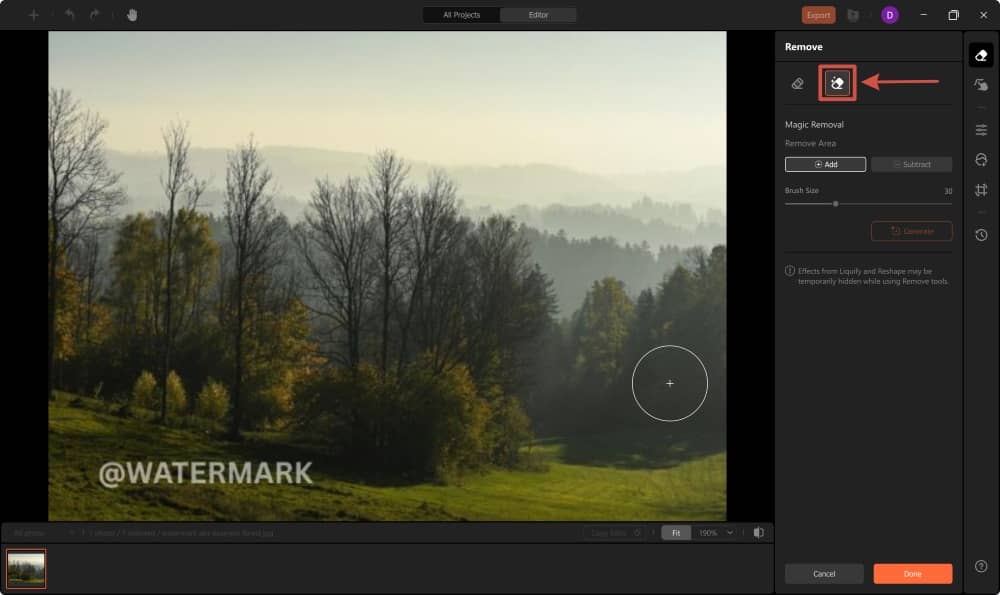AirBrush Studio Screenshot EN - remove watermark magic removal