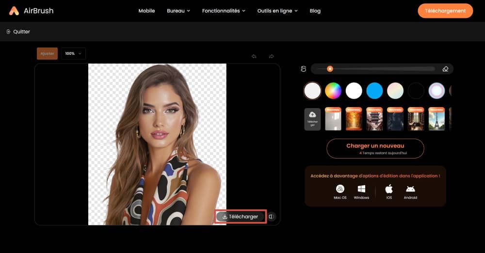 AirBrush Web Screenshot FR - remove background download