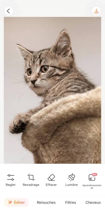 AirBrush App Screenshot FR - invert image upload photo