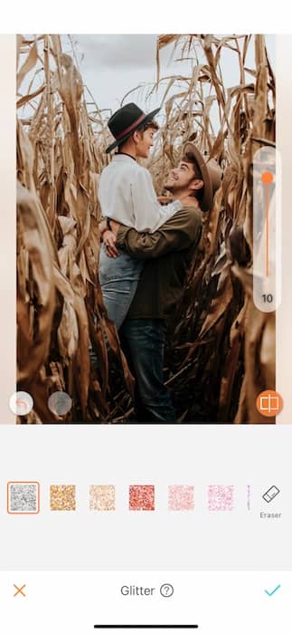 smiling couple embracing in a corn field