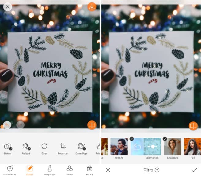 tarjeta de Navidad