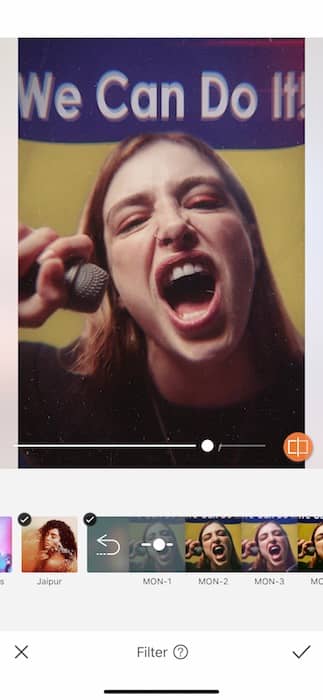 woman screaming into a microphone