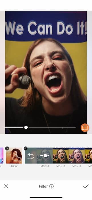 woman screaming into a microphone