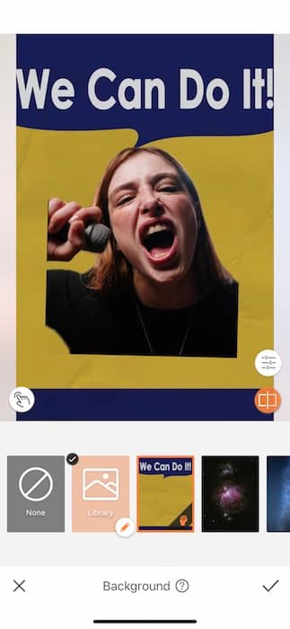 woman screaming into a microphone