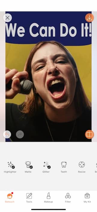 woman screaming into a microphone