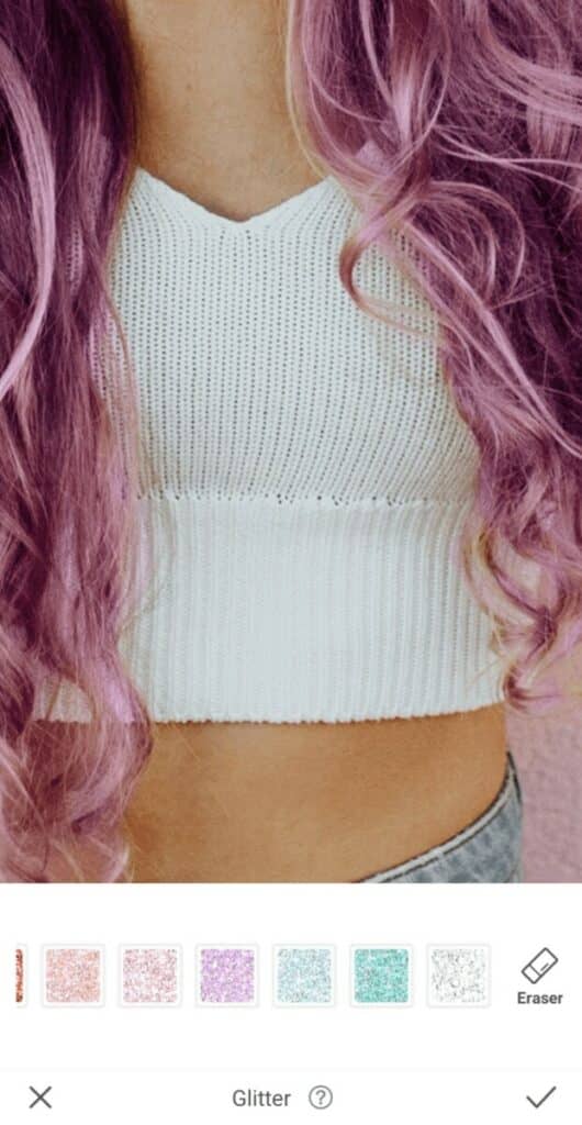 close up of a white crop top