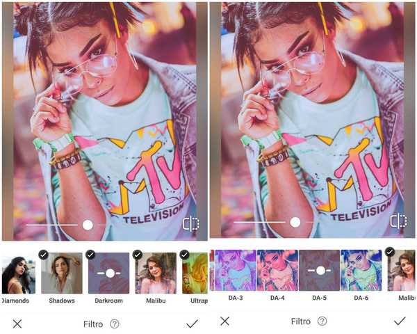 Foto de uma garota sendo editada no app AirBrush