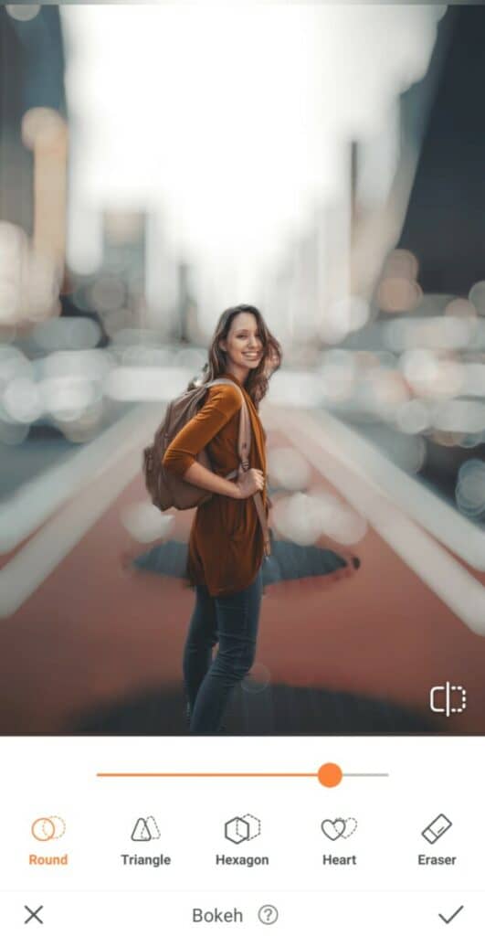 Photobomb edit using Bokeh effect