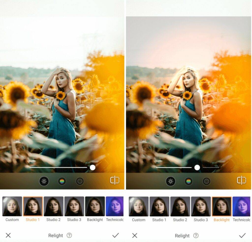 blonde woman standing in sunflower field