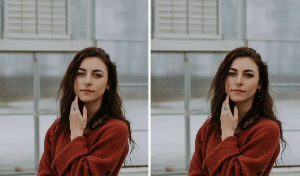 woman wearing red sweater