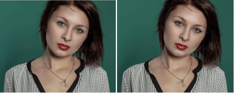 woman with short hair, piercings and eye liner