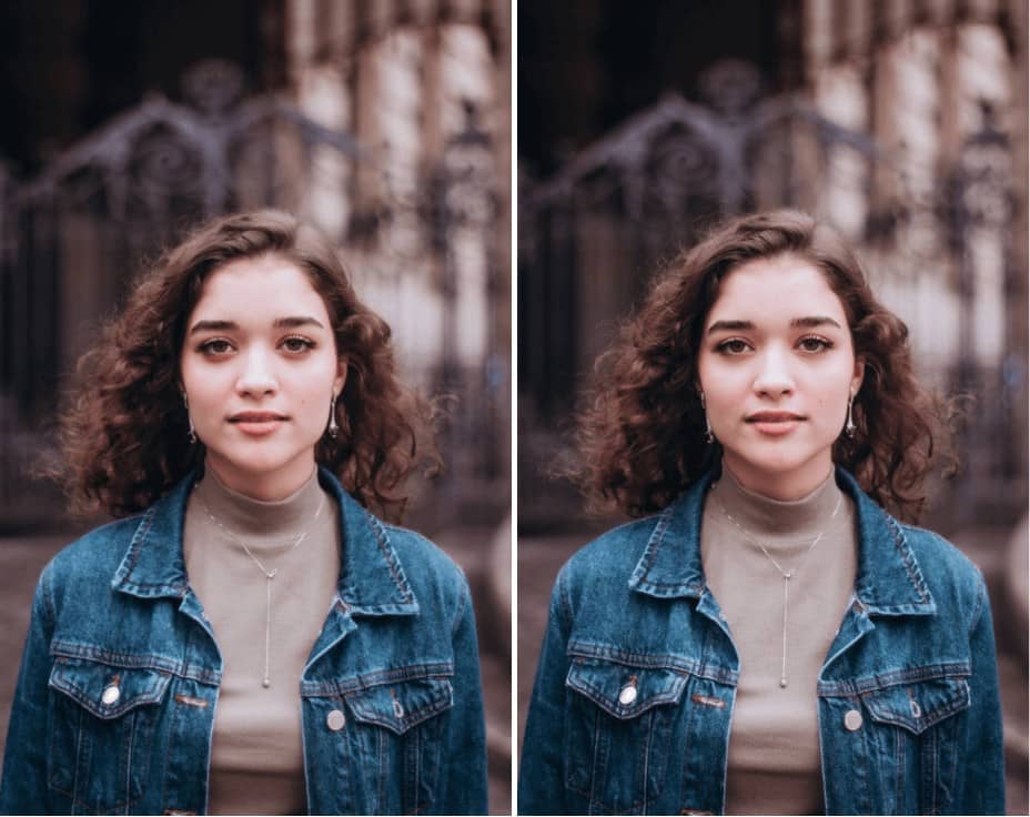 young woman wearing a denim jacket