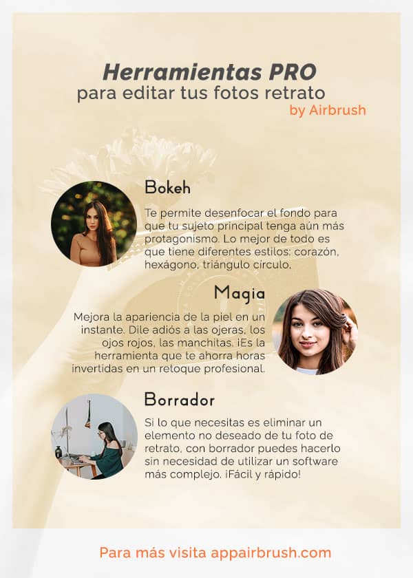 herramientas premium para fotos retrato