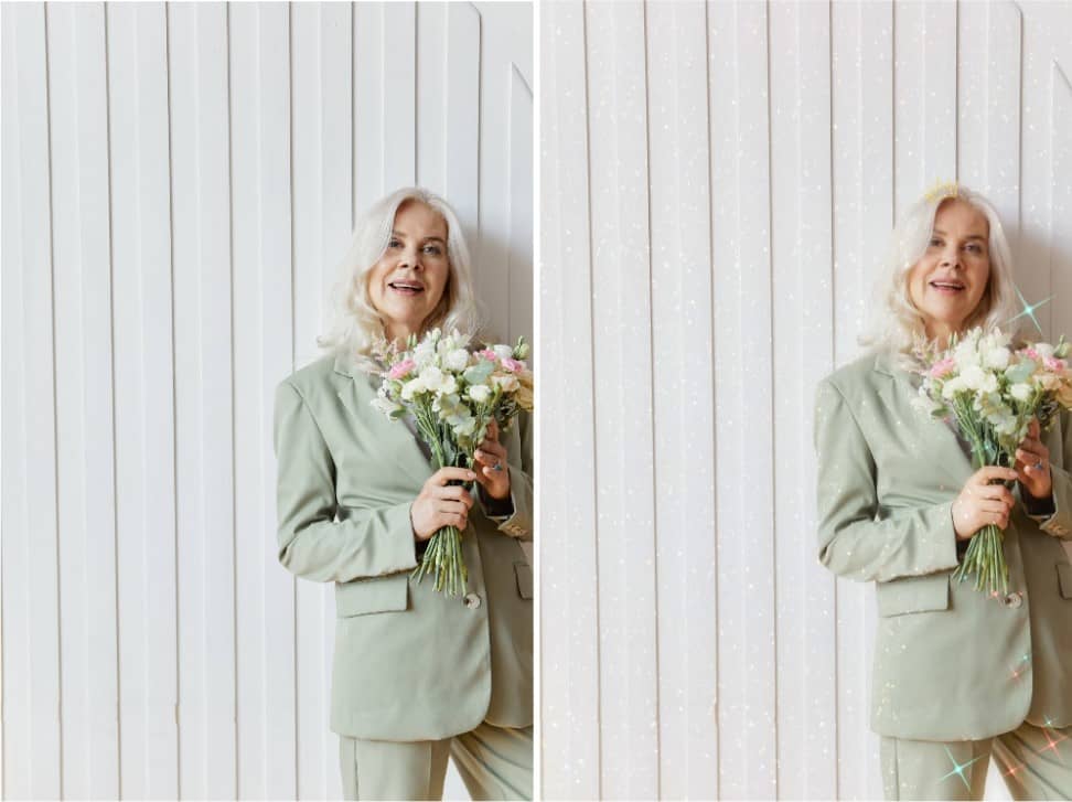 woman in green suit