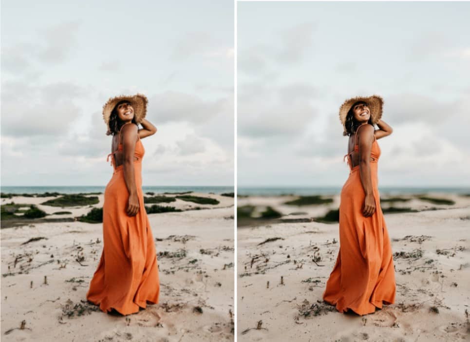 woman on the beach