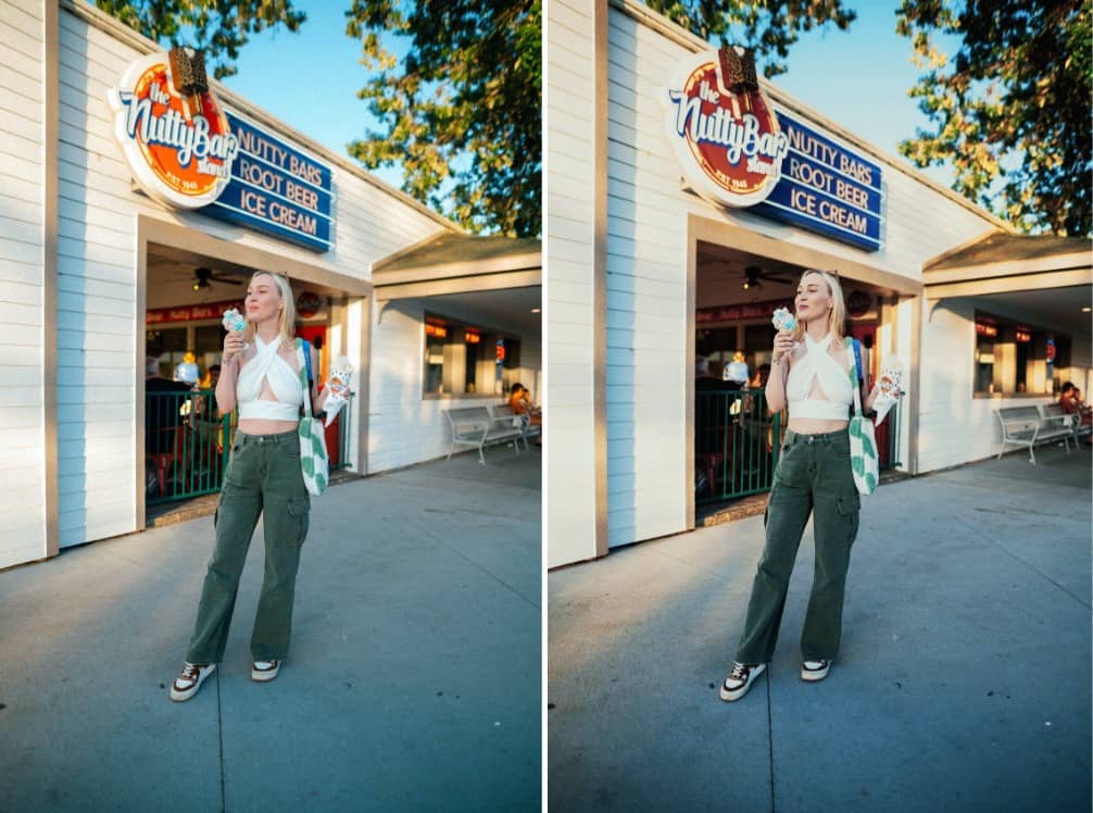 woman eating ice cream