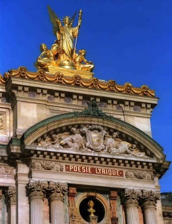 monument with golden statue