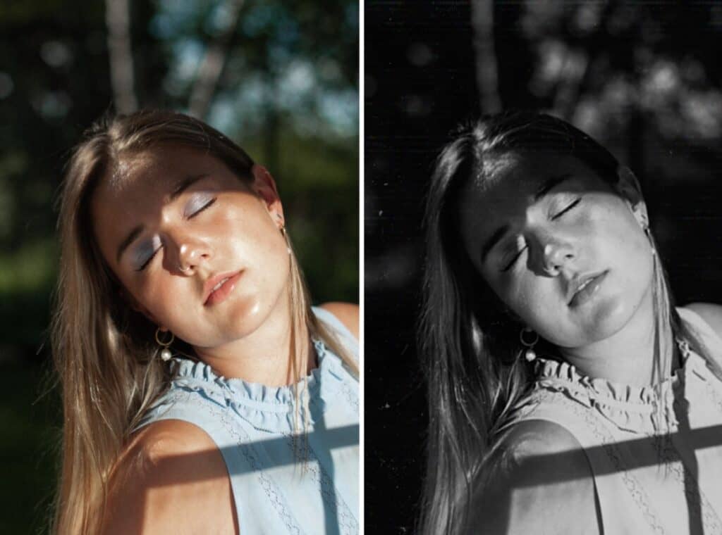 woman with shadow on her face