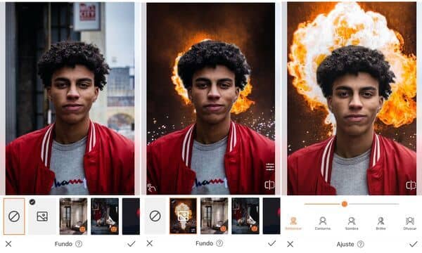 Edição de foto de um homem negro com o app do AirBrush