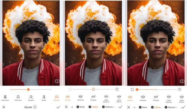 Edição de foto de um homem negro com o app do AirBrush