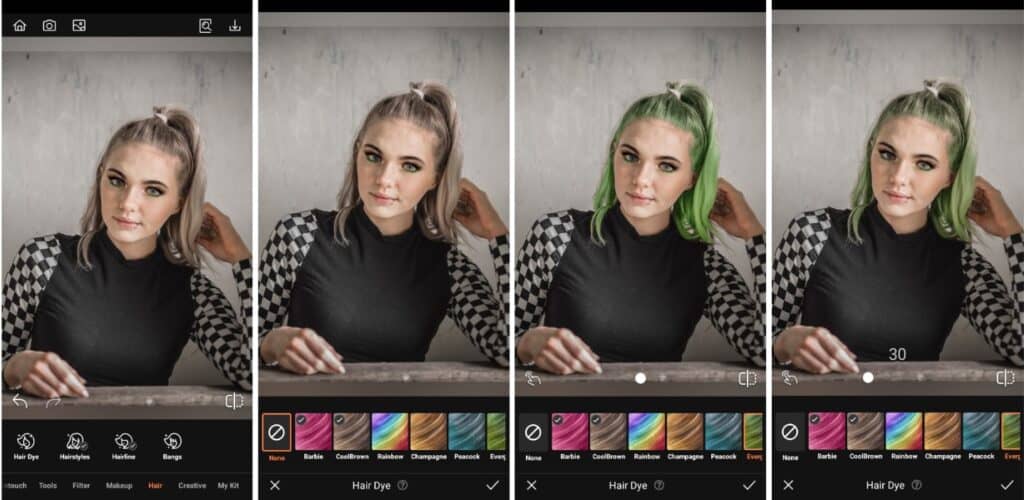 St Patrick's Day photo edit - hair dye