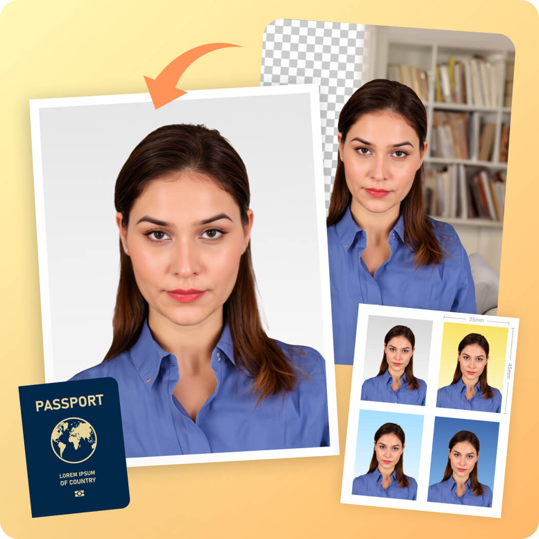 Fotos de passaporte - Remover fundo da imagem