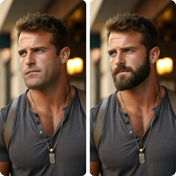 Compare Your Bearded and Beardless Styles