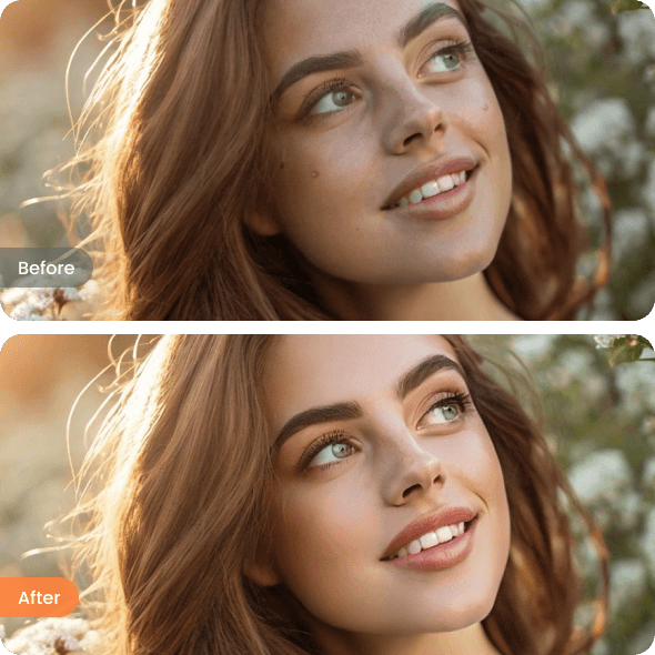 Removedor de Acne para Retratos Impecáveis ​​e Sem Manchas