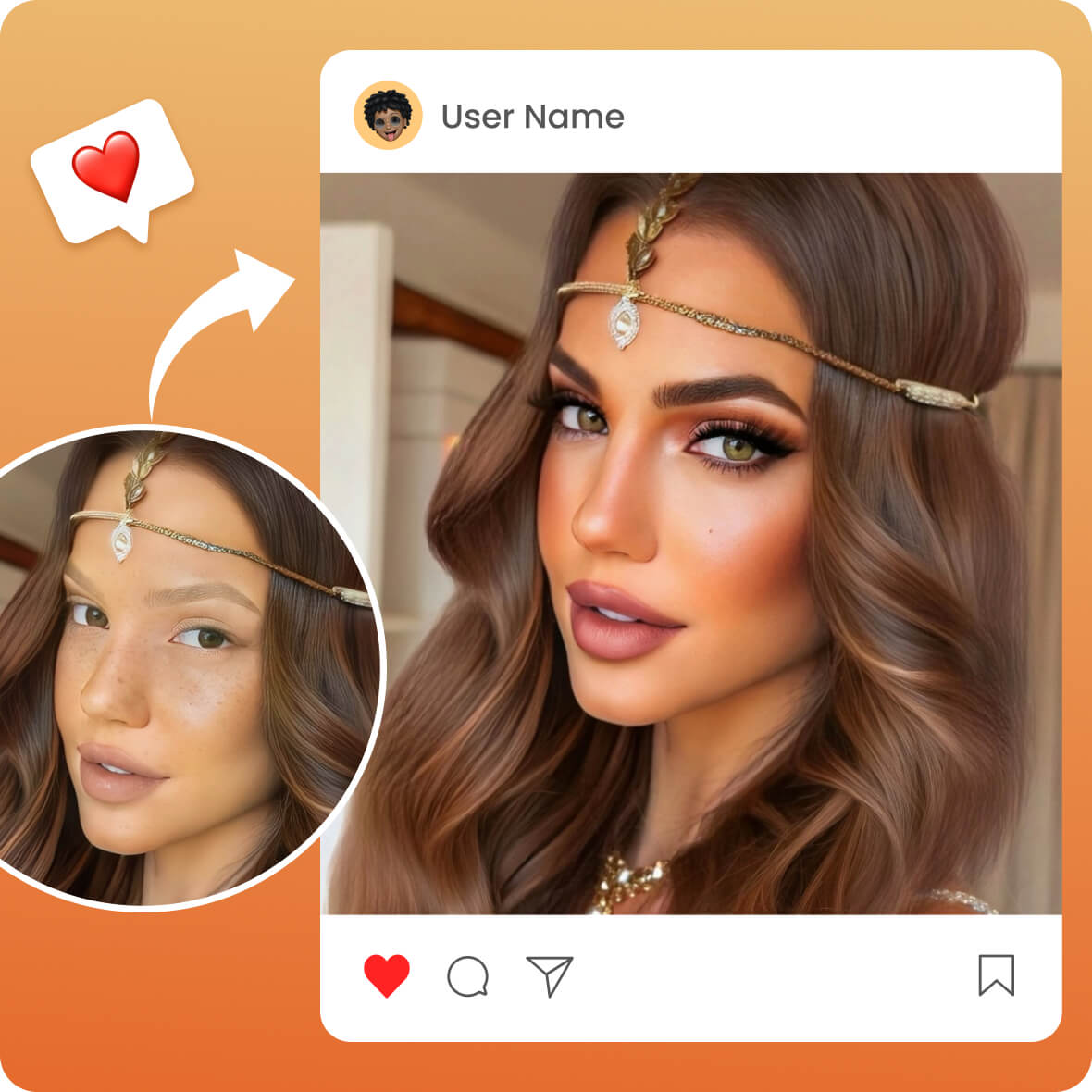 Crea contenido para redes sociales con looks de maquillaje realistas
